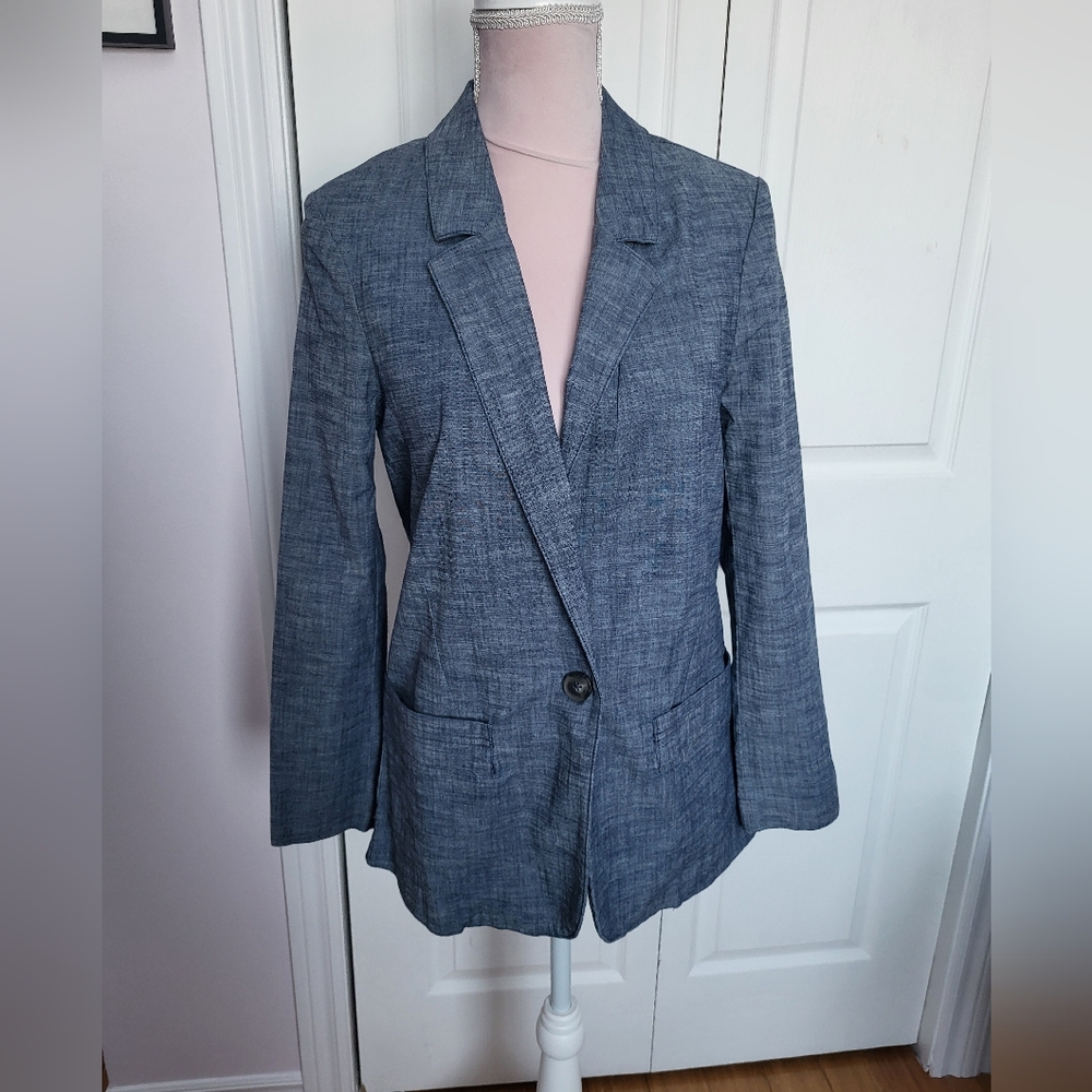Reitmans Blue Chambray Women's Blazer sz 4